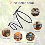 6 Pcs Spiral Wine Wall Holder, Wall Mounted Wine Rack, Metal Wine Bottle Display Holder , Black (Downward Style) In Australia - Darrahopens