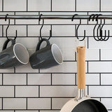 Purse Hanger for Closet, Unique Twist Design Bag Hanger Purse Hooks, 5 inch Large Size Closet Rod Hooks (12 Pack Black)