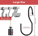 Purse Hanger for Closet, Unique Twist Design Bag Hanger Purse Hooks, 5 inch Large Size Closet Rod Hooks (12 Pack Black)