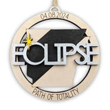 Solar Eclipse 2024 Ornament, Wooden 2024 Eclipse Keepsake,Eclipse Souvenir - 12 Different States Texas, New York In Australia - Darrahopens