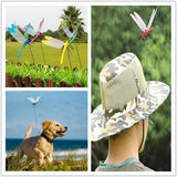 3 Pack Dragonfly Clip,3D Dragonfly Garden Stakes Decor,Fly Deterrent, Dragonfly Humming Bird Stakes,Deer and Horse Fly Deterrent In Australia - Darrahopens