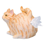 Cat Butt Tissue Holder - Orange Cat Square Tissue Box Cover- Cute Bathroom Accessories - Resin Tissue Dispenser