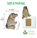 Handmade Crocodile Figurine Tea Pet, Tea Set Accessories Alligator Statue Tea Ceremony Desk Pet, Animal Ornament Gifts