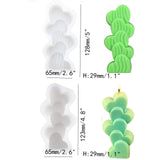 4 Pcs Stacking Hearts Shape Candle Mould, 3D Scattered Love Silicone Mold,Silicone Mold for Making Candles，(White）