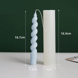 3D Twisted Taper Silicone Candle Molds, Long Spiral Cylinder Molds for Aromatherapy Candle Soy Wax Soap Clay Craft Plaster
