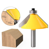 1pc 8mm Shank Woodworking Router Bit 45 Degree Chamfer Bevel Edging Router Bit Wood Cutting Tool Woodworking Router Bits
