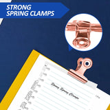 30 Pack Small Bull Clips 1.22 Inch Mini Metal Hinge Clips Binder Paper Hinge Clip for Office, School, Shops, Rose Gold, 31mm In Australia - Darrahopens