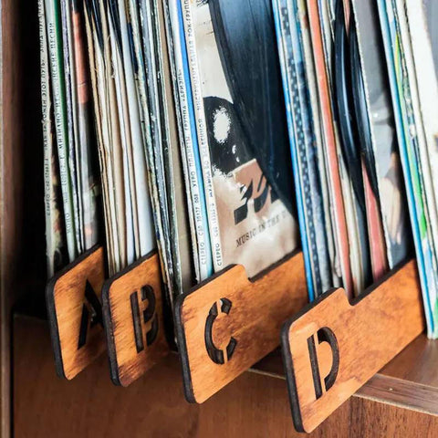 Vinyl Record Dividers,Record Dividers,Alphabetical Vinyl Record Storage Dividers A-Z, Wooden Record Dividers (1 Set) In Australia - Darrahopens
