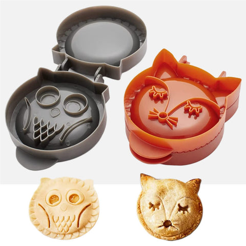 Classic Mini Hand Pie Molds Fox & Owl Shape for Children Party, One Press Forest Animal Autumn Cottage Pie Set, Pack of 2 In Australia - Darrahopens