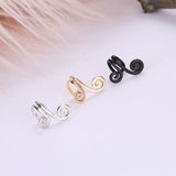 3 Pair Ear Ornament,Acupressure Earrings,Non Pierced Ears Earrings for Acupressure,Earrings (Black+Gold+Sliver)