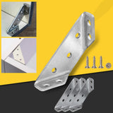 Universal Stainless Steel Furniture Corner Connector,Angle Fasten Connector Furniture Triangle Support Frame Stainless (50pcs) In Australia - Darrahopens