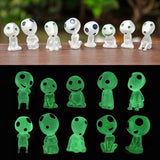 10Pcs Glow in The Dark Tree Elves Garden Statue Decor Miniature Luminous Ghost Princess Tree Spirit Fairy Garden Accessories