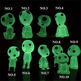 10Pcs Glow in The Dark Tree Elves Garden Statue Decor Miniature Luminous Ghost Princess Tree Spirit Fairy Garden Accessories
