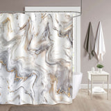 Grey Gold Marble Shower Curtain Set, Abstract Modern Shower Curtain for Bathroom Decor,Waterproof Washable Fabric Shower , 72 x 72