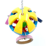 Bird Parrot Plastic Ball Toys with Colorful Cardboard Bagel and Acrylic Pacifiers for Parrot African Grey Cockatoo Cockatiel Sun