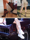 6 Pairs Sheer Socks,See Through Mesh Socks for Women,Ankle High Transparent Socks Tulle Socks keep their color, and are thin