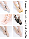 6 Pairs Sheer Socks,See Through Mesh Socks for Women,Ankle High Transparent Socks Tulle Socks keep their color, and are thin In Australia - Darrahopens