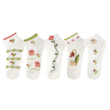 5pcs Women Fun Animal No Show Socks Non Slip Girls Cute Cat Short Socks Novelty Colorful Patterned Low Cut Socks Mom Gifts