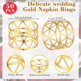 50 Pcs Gold Napkin Rings Metal Napkin Rings Holders Hollow Out Design Delicate Napkin Rings Bulk for Wedding Birthday Party In Australia - Darrahopens