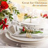 50 Pcs Gold Napkin Rings Metal Napkin Rings Holders Hollow Out Design Delicate Napkin Rings Bulk for Wedding Birthday Party