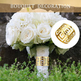 Rings Gold Napkin Rings Holder Set Hollow Out Metal Buckle Exquisite Household Napkin Holder Bulk for Christmas (16 Pcs)