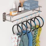 Belt/Scarf Hangers for Closet - 8 PCS Nonslip Space Saving Steel Tie Rings Holder Organizer for Neckties, (8 Pack, Black)