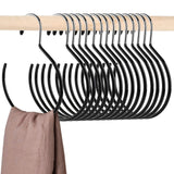 15 Pack Scarf Ring Hangers, Non-Snag Belt Hanger for Closet, Non-Slip Closet Organizer Accessory Holders for Ties Scarves, Black