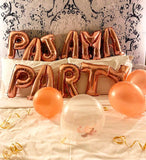 Set of 11 Rose Gold PARTY Balloons Banner Pajama Party Decor Party Spa Party Balloons Pajama Party Theme Balloon In Australia - Darrahopens