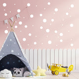 White Round Dot Pattern Stickers DIY Wall Stickers for Living Room Bedroom Home Art Decor Wall sticker background wall In Australia - Darrahopens