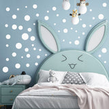 White Round Dot Pattern Stickers DIY Wall Stickers for Living Room Bedroom Home Art Decor Wall sticker background wall In Australia - Darrahopens