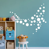 White Round Dot Pattern Stickers DIY Wall Stickers for Living Room Bedroom Home Art Decor Wall sticker background wall