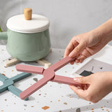 4 Pack Foldable Silicone Trivet Mats, Hot Pot Holder Hot Pads Drying Mat Heat Resistant for Table Kitchen (4 Pack Multi-Color) In Australia - Darrahopens