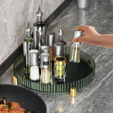 Rotating Storage Tray Makeup Pallete Cabinet Turntable Make up Holder Medicine Cabinet Organizer Makeup Carousel