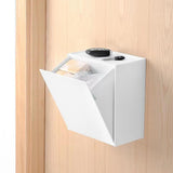 Wall Mounted Storage Box Flip Lid Design Space Saving Large Capacity Wall Mounted Storage Organizer Box for Cotton Swab