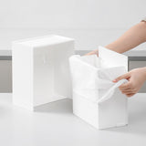 Wall Mounted Storage Box Flip Lid Design Space Saving Large Capacity Wall Mounted Storage Organizer Box for Cotton Swab