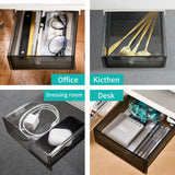 Under Desk Storage Drawers Self-Adhesive Drawer Organizer for Under Desk Hidden Table Drawer Slide Out Office Stick