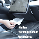 Car Suede Tissue Holder, Backseat Headrest Hanging Case Mount, Auto Sun Visor Napkin Storage Box, Wipes Dispenser for Armrest Box