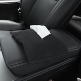 Car Suede Tissue Holder, Backseat Headrest Hanging Case Mount, Auto Sun Visor Napkin Storage Box, Wipes Dispenser for Armrest Box