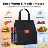 Lunch Bags for Women Insulated Reusable Lunch Tote with Internal Pocket, Adult Lunch Tote bag for Work