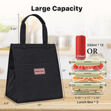 Lunch Bags for Women Insulated Reusable Lunch Tote with Internal Pocket, Adult Lunch Tote bag for Work