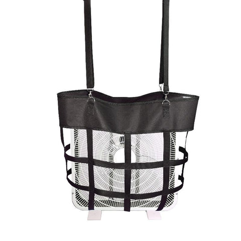 Box Fan Bag,Classic Horse Stall Fan Holder for Box Fan, Hanging Web Box Fan Carrier for Horse Stall, Barn, or RV