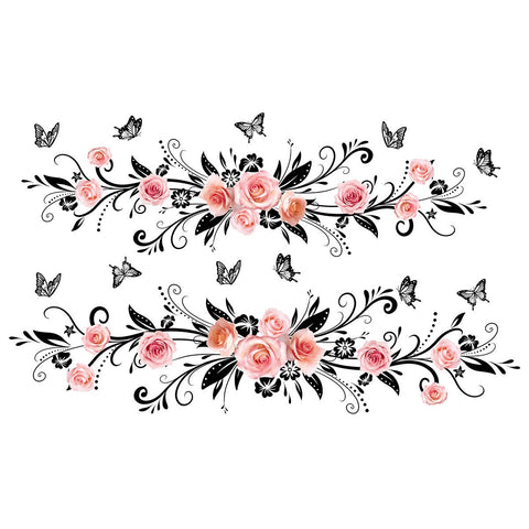 Flower Wall Stickers, Flower Wall Decals, Waterproof Peel and Stick Wall Art Decals for Bedroom Children's Room Living Room In Australia - Darrahopens