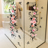 Flower Wall Stickers, Flower Wall Decals, Waterproof Peel and Stick Wall Art Decals for Bedroom Children's Room Living Room In Australia - Darrahopens