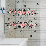 Flower Wall Stickers, Flower Wall Decals, Waterproof Peel and Stick Wall Art Decals for Bedroom Children's Room Living Room In Australia - Darrahopens