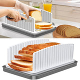 Upgrade Bread Slicer for Homemade Bread, Bread Slicing Cutting Guide Adjustable Width Length, Foldable & Compact Bread
