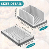 Upgrade Bread Slicer for Homemade Bread, Bread Slicing Cutting Guide Adjustable Width Length, Foldable & Compact Bread