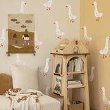 Cute Geese Wall Stickers Peel and Stick Goose Wall Decals Funny Animal Wall Stickers Duck Decals for Wall Removable Boho Neutral In Australia - Darrahopens