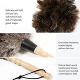 Ostrich Feather Duster Feather Duster Fluffy Natural Genuine Ostrich Feathers with Wooden Handle and Eco-Friendly Reusable