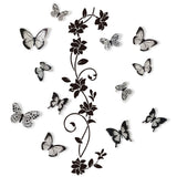 Black Acrylic Mirror Wall Sticker, Flower Vine Decorative Sticker for Home Living Room Bedroom Decor, Wall Sticky Decoration In Australia - Darrahopens