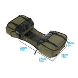 Bike Bag Bicycle Bike Saddle Rear Rack Bag for Grocery Shopping Cycling Trip Military green (with side pockets)